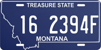 MT license plate 162394F