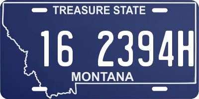MT license plate 162394H