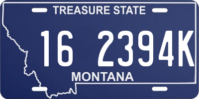 MT license plate 162394K