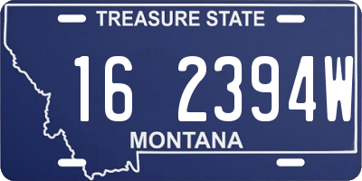 MT license plate 162394W