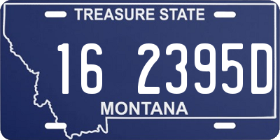 MT license plate 162395D