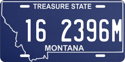 MT license plate 162396M