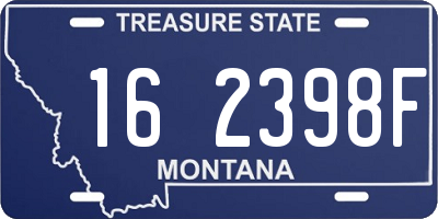 MT license plate 162398F