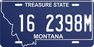 MT license plate 162398M