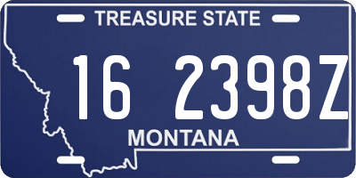MT license plate 162398Z