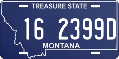 MT license plate 162399D