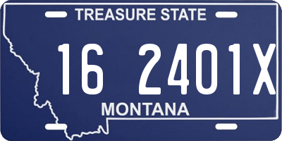 MT license plate 162401X