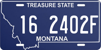 MT license plate 162402F