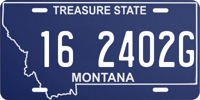 MT license plate 162402G