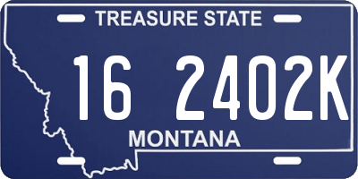 MT license plate 162402K
