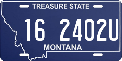 MT license plate 162402U
