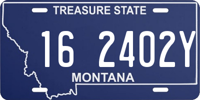 MT license plate 162402Y