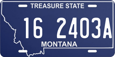 MT license plate 162403A