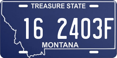 MT license plate 162403F
