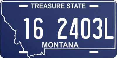 MT license plate 162403L