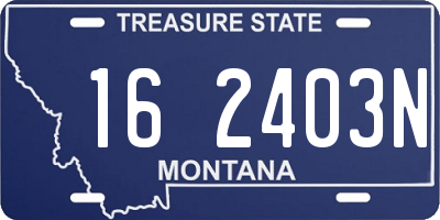 MT license plate 162403N