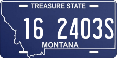 MT license plate 162403S