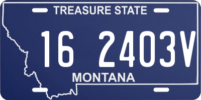 MT license plate 162403V