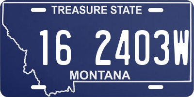 MT license plate 162403W