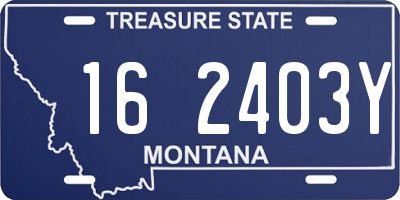 MT license plate 162403Y