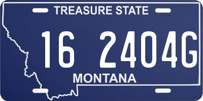 MT license plate 162404G