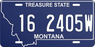 MT license plate 162405W