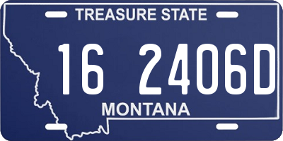 MT license plate 162406D
