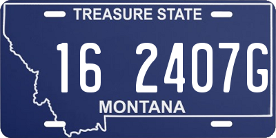 MT license plate 162407G