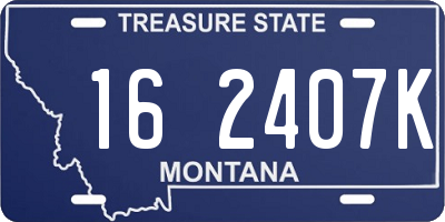 MT license plate 162407K