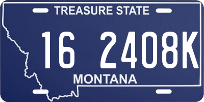 MT license plate 162408K