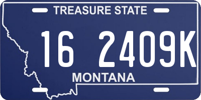 MT license plate 162409K