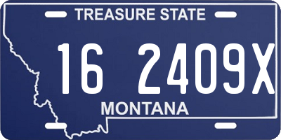 MT license plate 162409X