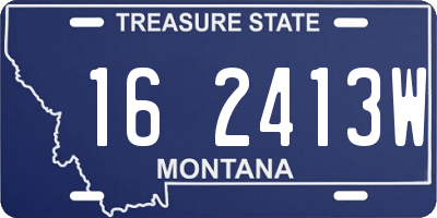 MT license plate 162413W