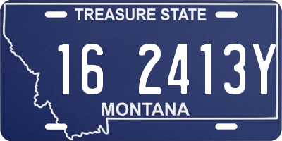 MT license plate 162413Y