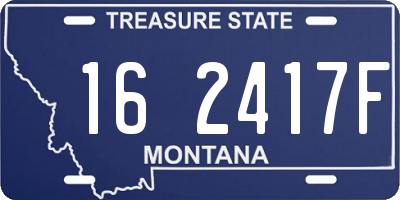MT license plate 162417F