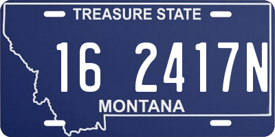 MT license plate 162417N