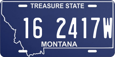 MT license plate 162417W