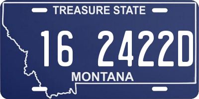 MT license plate 162422D