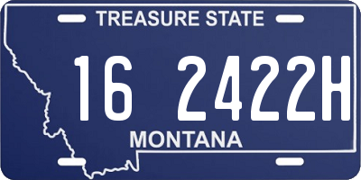 MT license plate 162422H