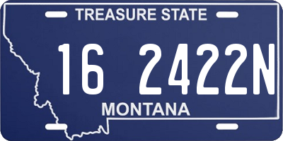 MT license plate 162422N
