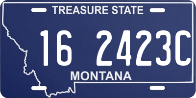MT license plate 162423C
