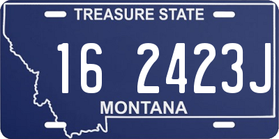 MT license plate 162423J