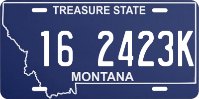 MT license plate 162423K