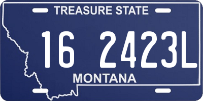 MT license plate 162423L