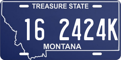 MT license plate 162424K