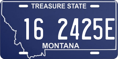 MT license plate 162425E