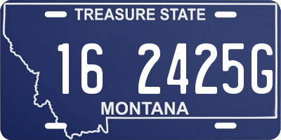 MT license plate 162425G