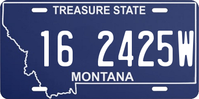 MT license plate 162425W