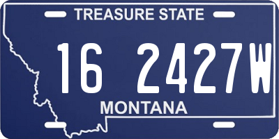 MT license plate 162427W