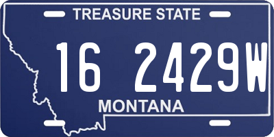 MT license plate 162429W